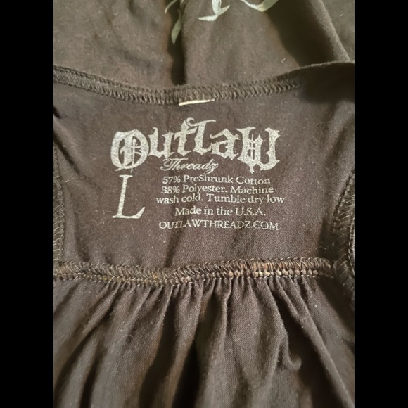 Outlaw Threadz Skeleton Tank Top - L - Picture 5 of 6